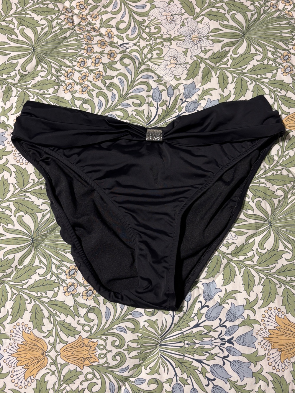 Venus Women’s Black Swim Bikini Bottom with Decorative Accent 14